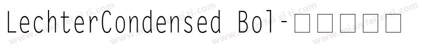 LechterCondensed Bol字体转换